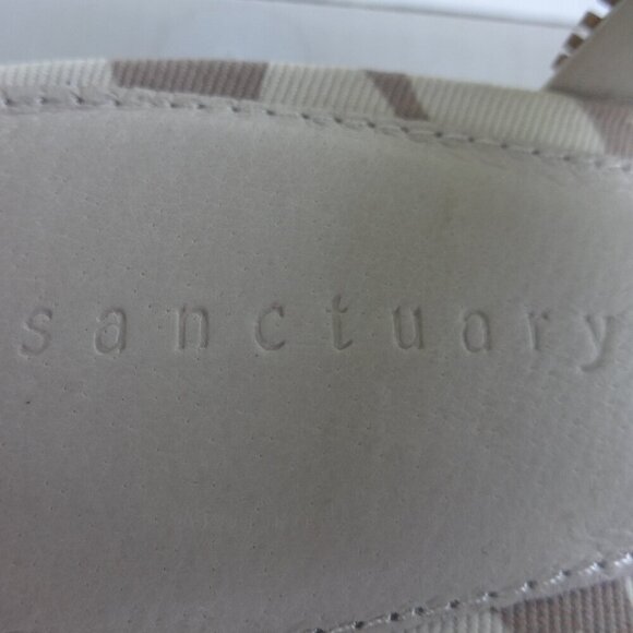 Sanctuary Revive women's size 6M leather beaded slides, tan, 1&1/2" chunky heels - Picture 5 of 15